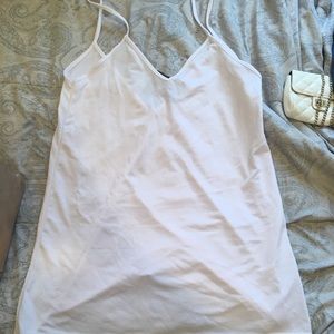 White V-neck Dress